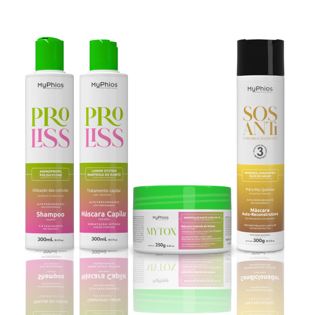 ProLiss 300ml + SOS Antiemborrachamento 300g + MyTox 250g