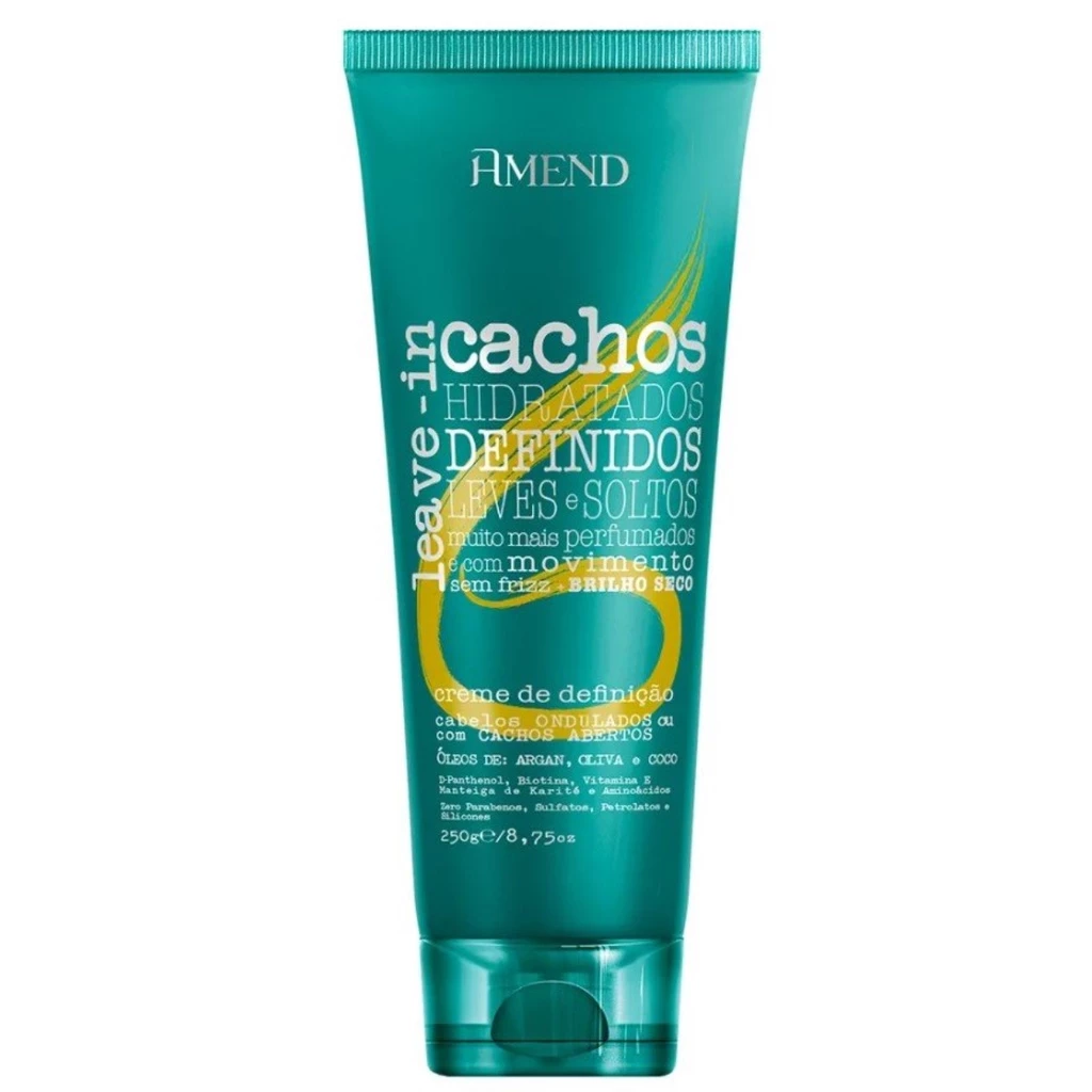 Leave-in Ondulado e Cachos Abertos 250g - Amend Cachos
