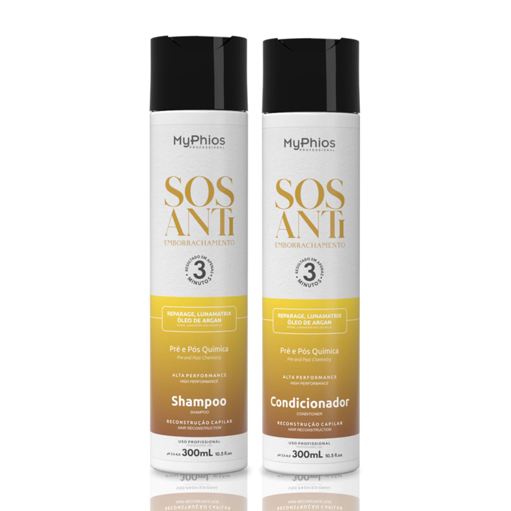 SOS Antiemborrachamento - Shampoo e Condicionador Reconstrução Capilar 300ml