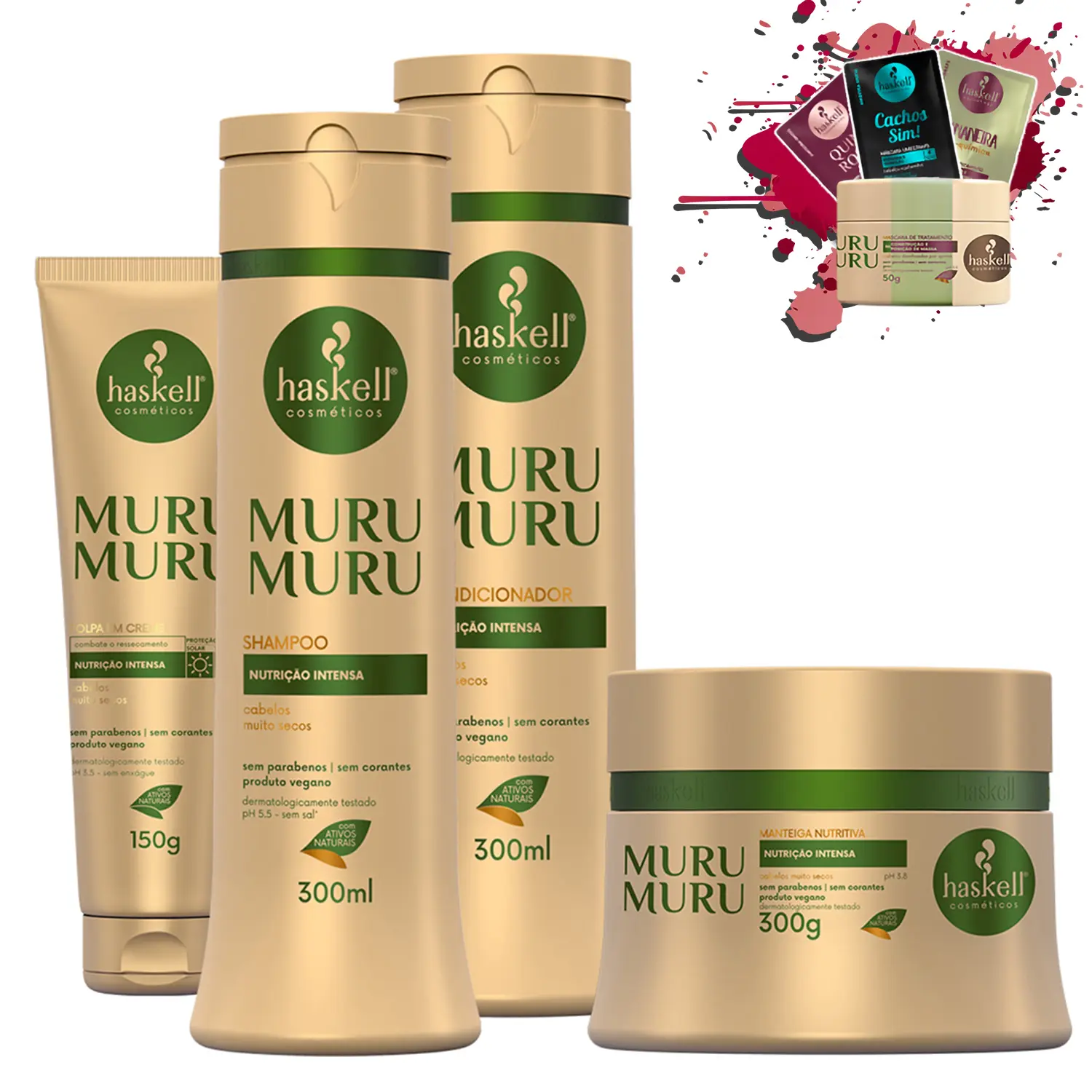 Haskell Murumuru Sh Cond 300ml Mascara 250 + Polpa Creme