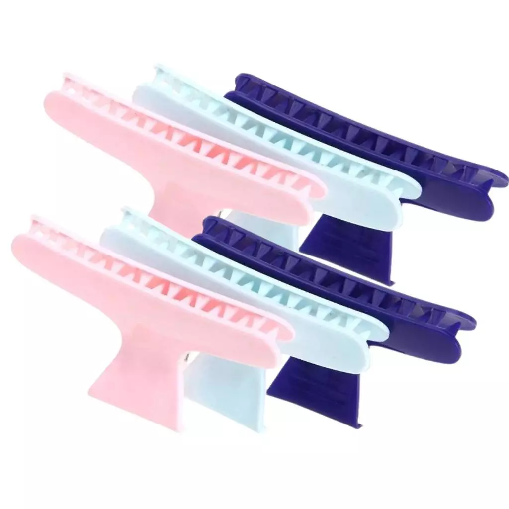 Prendedor Cabelo Clip Piranha Cabeleireiro C/ 6