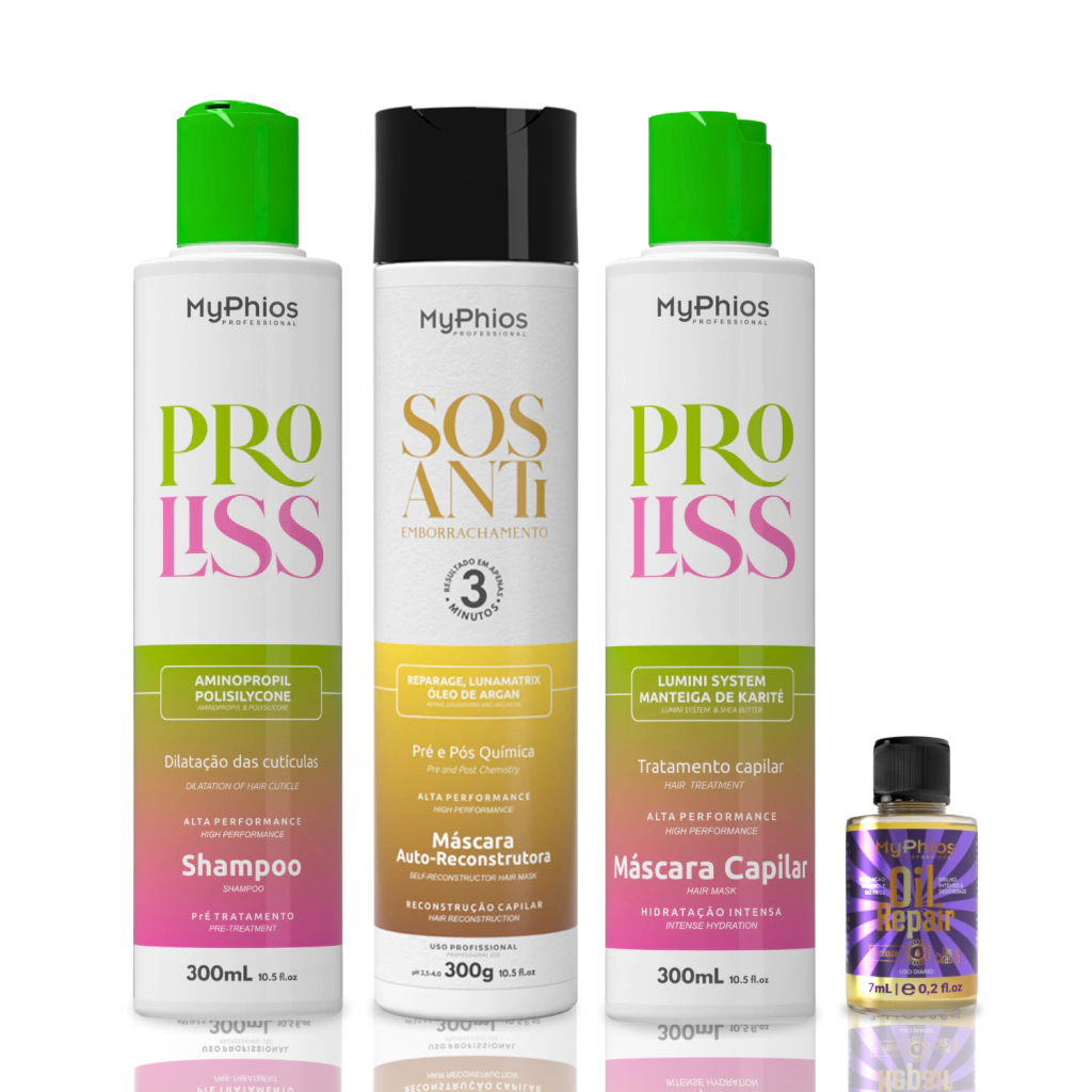 ProLiss 300ml + SOS Máscara 300g + Óleo Repair Sunflower 7ml