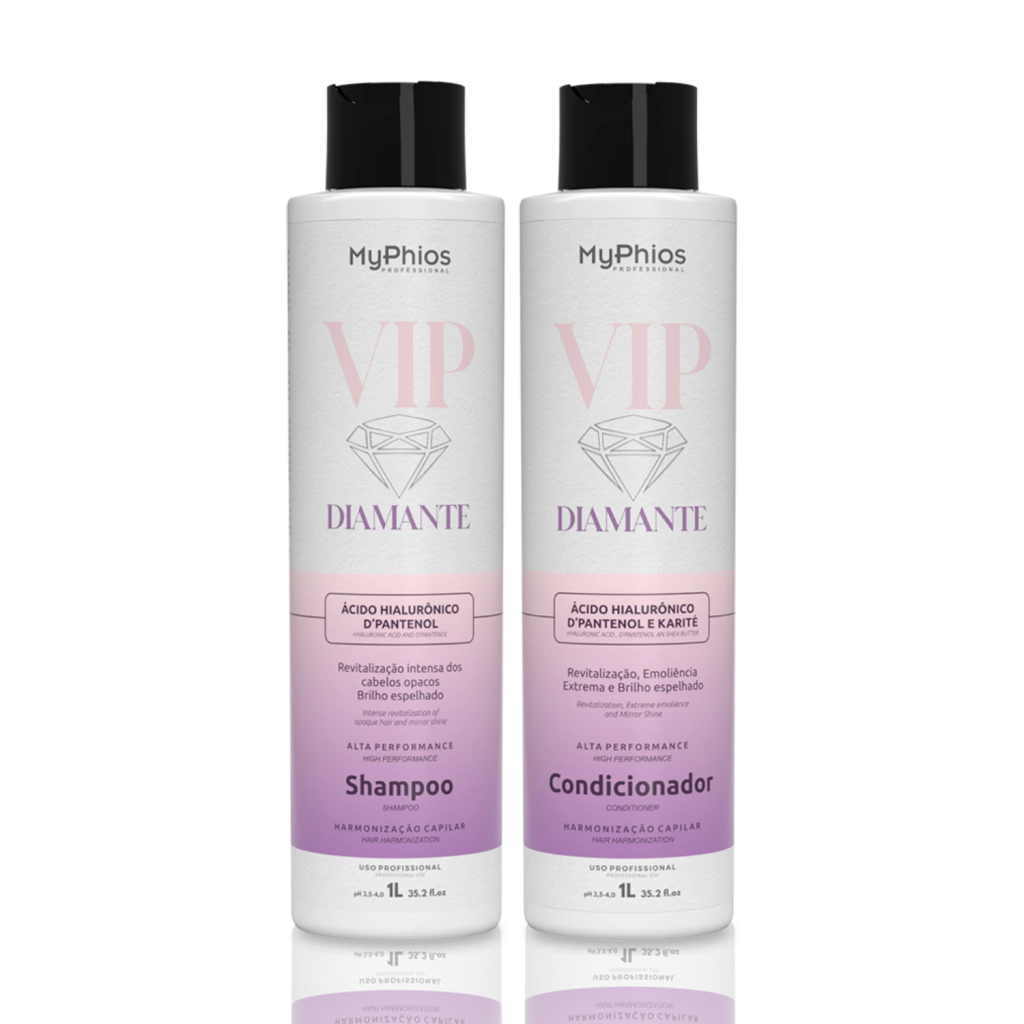 VIP Diamante - Shampoo e Condicionador Harmonização Capilar 1L