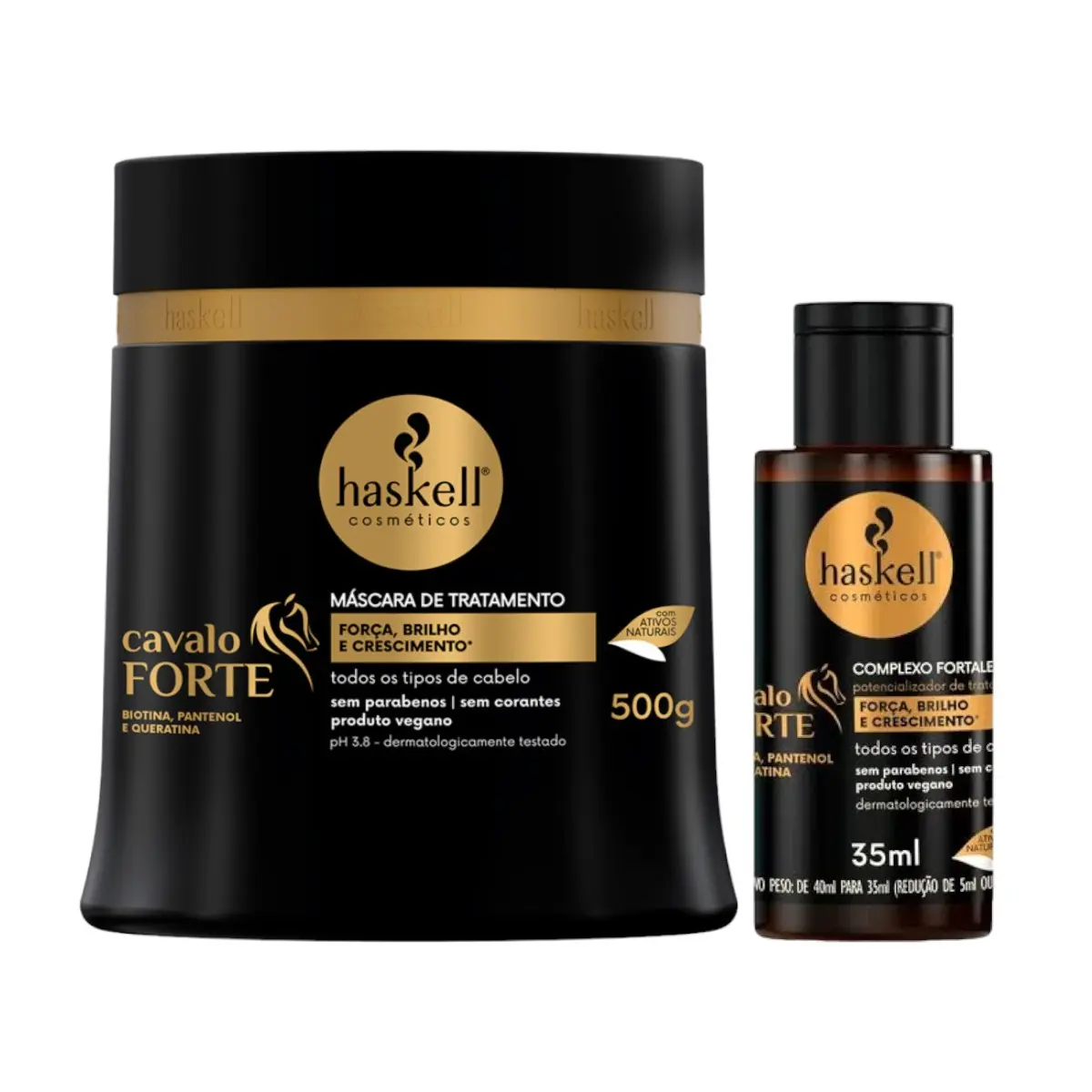 Kit Cavalo Forte Máscara 500ml e Complexo Fortalecedor 35ml