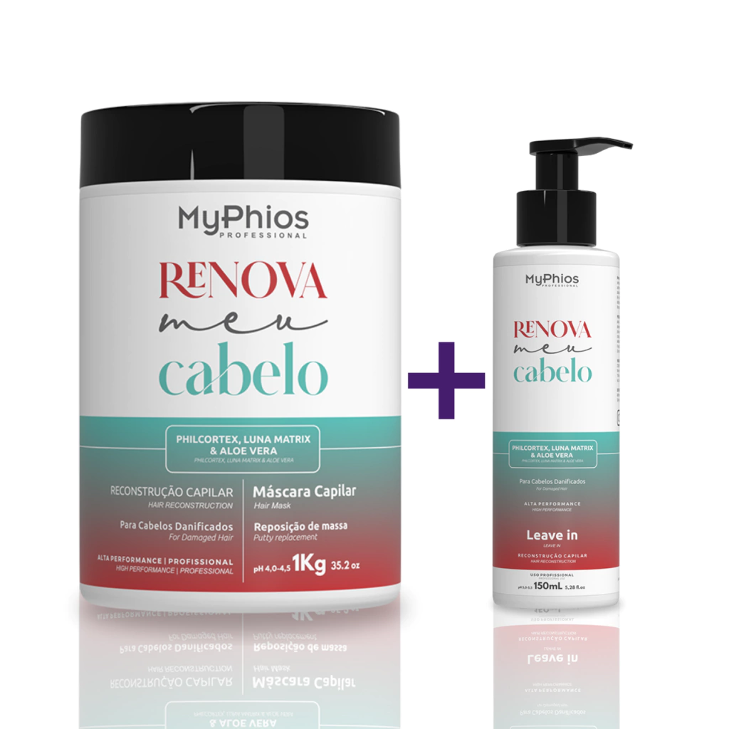 Máscara Renova Meu Cabelo 1kg + Leave-in Renova Meu Cabelo 150g