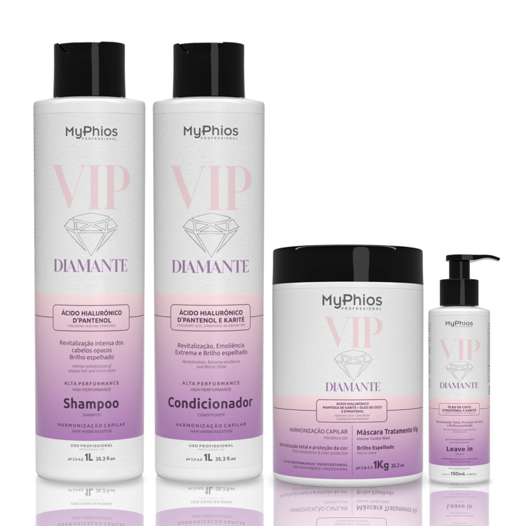 VIP Diamante - Kit Completo Harmonização Capilar 1L