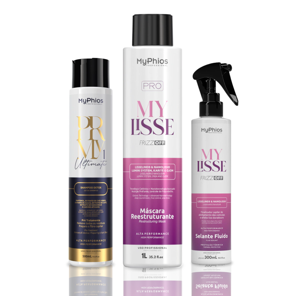 Reestruturante Pro MyLisse + Protetor Térmico MyLisse + Shampoo Detox Ultimate